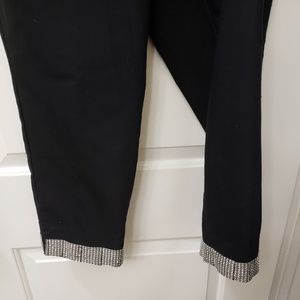 Size 18 ankle pants with rhinestone hems